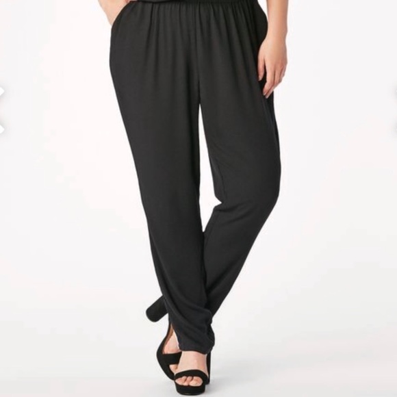 JUSTFAB Sleeveless Contrast Trim Blouson Jumpsuit —SZ. 3X - Picture 2 of 16